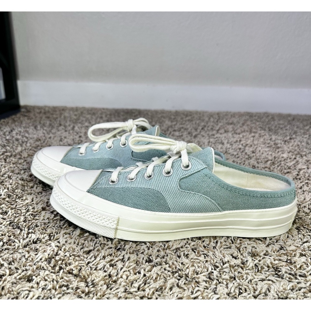 Converse Chuck 70 Mule Shoes Women's 8.5 Blue White Canvas Slip On Sneakers
